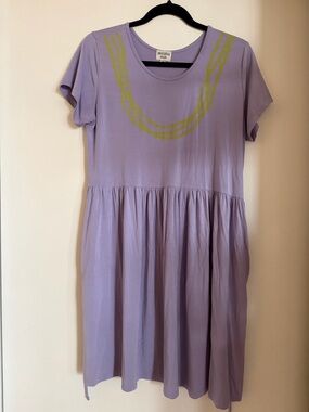 Mahina Made Lavender Short-Sleeve Pakalana Dress
